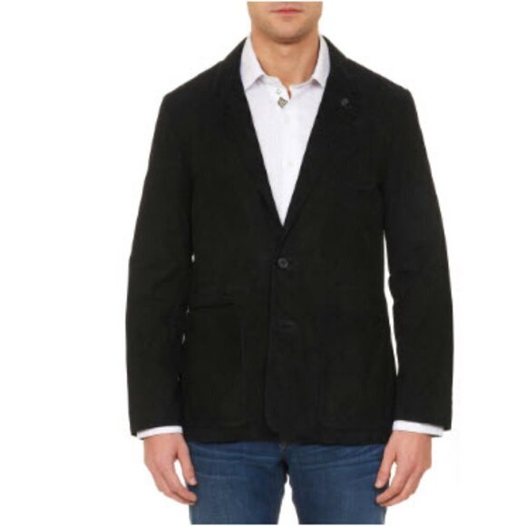 Robert Graham Russell Suede Woven Blazer Jacket - Picture 4 of 11